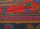 vintage red and orange wool hand knotted Rug - CloseUp vintage red and orange wool hand knotted Rug - CloseUp