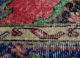 vintage red and orange wool hand knotted Rug - CloseUp vintage red and orange wool hand knotted Rug - CloseUp