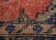 vintage red and orange wool hand knotted Rug - CloseUp vintage red and orange wool hand knotted Rug - CloseUp