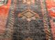 nuray red and orange wool hand knotted Rug - CloseUp