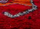 nuray red and orange wool hand knotted Rug - CloseUp