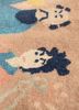 aalam blue wool hand knotted Rug - CloseUp