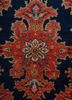 aalam blue wool hand knotted Rug - CloseUp