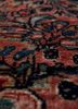 aalam red and orange wool hand knotted Rug - CloseUp