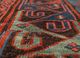 aalam red and orange wool hand knotted Rug - CloseUp aalam red and orange wool hand knotted Rug - CloseUp