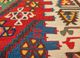 nayaab pink and purple wool flat weaves Rug - CloseUp nayaab pink and purple wool flat weaves Rug - CloseUp