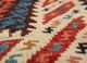 nayaab red and orange wool flat weaves Rug - CloseUp