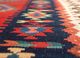 nayaab red and orange wool flat weaves Rug - CloseUp nayaab red and orange wool flat weaves Rug - CloseUp