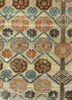 vintage beige and brown wool hand knotted Rug - CloseUp vintage beige and brown wool hand knotted Rug - CloseUp