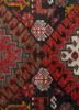 aalam red and orange wool hand knotted Rug - CloseUp