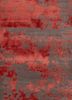 project error by kavi red and orange wool and bamboo silk hand knotted Rug - CloseUp project error by kavi red and orange wool and bamboo silk hand knotted Rug - CloseUp
