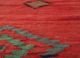 nayaab red and orange wool flat weaves Rug - CloseUp nayaab red and orange wool flat weaves Rug - CloseUp