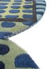 jaanwar blue wool hand knotted Rug - Corner