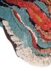 wall installation blue wool and bamboo silk hand knotted WALL ART & TAPESTRY - Corner