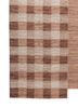 saga red and orange wool hand loom Rug - Corner