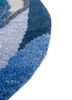aprezo blue wool and bamboo silk hand knotted Rug - Corner