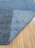 provenance blue wool hand knotted Rug - Corner