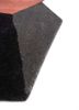 come around grey and black wool and viscose hand tufted Rug - Corner