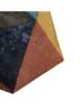 come around blue wool and viscose hand tufted Rug - Corner