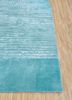 come around blue wool and viscose hand tufted Rug - Corner come around blue wool and viscose hand tufted Rug - Corner