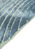 lucid blue wool and viscose hand tufted Rug - Corner