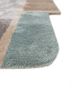 come around grey and black viscose hand tufted Rug - Corner come around grey and black viscose hand tufted Rug - Corner