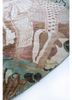 inde rose green wool and silk hand knotted Rug - Corner inde rose green wool and silk hand knotted Rug - Corner