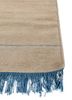 abrash beige and brown wool flat weaves Rug - Corner abrash beige and brown wool flat weaves Rug - Corner