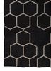 indusbar grey and black polyester flat weaves Rug - Corner
