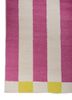 checkers blue wool flat weaves Rug - Corner