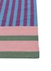 checkers pink and purple wool flat weaves Rug - Corner