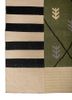 indusbar green wool flat weaves Rug - Corner