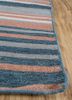 checkers blue wool flat weaves Rug - Corner checkers blue wool flat weaves Rug - Corner
