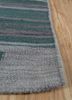 checkers blue wool flat weaves Rug - Corner