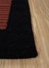 checkers red and orange wool flat weaves Rug - Corner