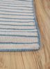 checkers blue wool flat weaves Rug - Corner