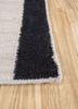 checkers ivory wool flat weaves Rug - Corner checkers ivory wool flat weaves Rug - Corner