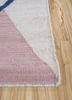 checkers pink and purple wool flat weaves Rug - Corner checkers pink and purple wool flat weaves Rug - Corner