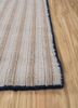 checkers grey and black wool flat weaves Rug - Corner