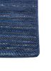 abrash blue wool flat weaves Rug - Corner