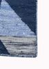 checkers blue wool flat weaves Rug - Corner checkers blue wool flat weaves Rug - Corner