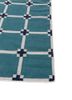 alhambra blue wool flat weaves Rug - Corner