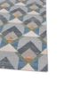 alhambra grey and black wool flat weaves Rug - Corner