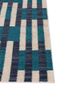 checkers blue wool flat weaves Rug - Corner checkers blue wool flat weaves Rug - Corner