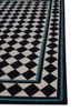 alhambra grey and black wool flat weaves Rug - Corner