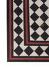 alhambra grey and black wool flat weaves Rug - Corner