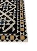 alhambra grey and black wool flat weaves Rug - Corner