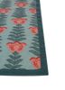 orenda blue wool flat weaves Rug - Corner