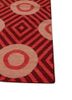 checkers red and orange wool flat weaves Rug - Corner checkers red and orange wool flat weaves Rug - Corner