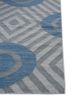 checkers blue wool flat weaves Rug - Corner checkers blue wool flat weaves Rug - Corner